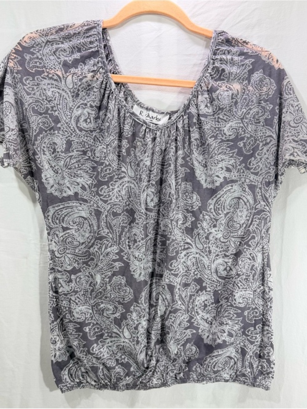 Lilac Paisley Relaxed Women's Blouse